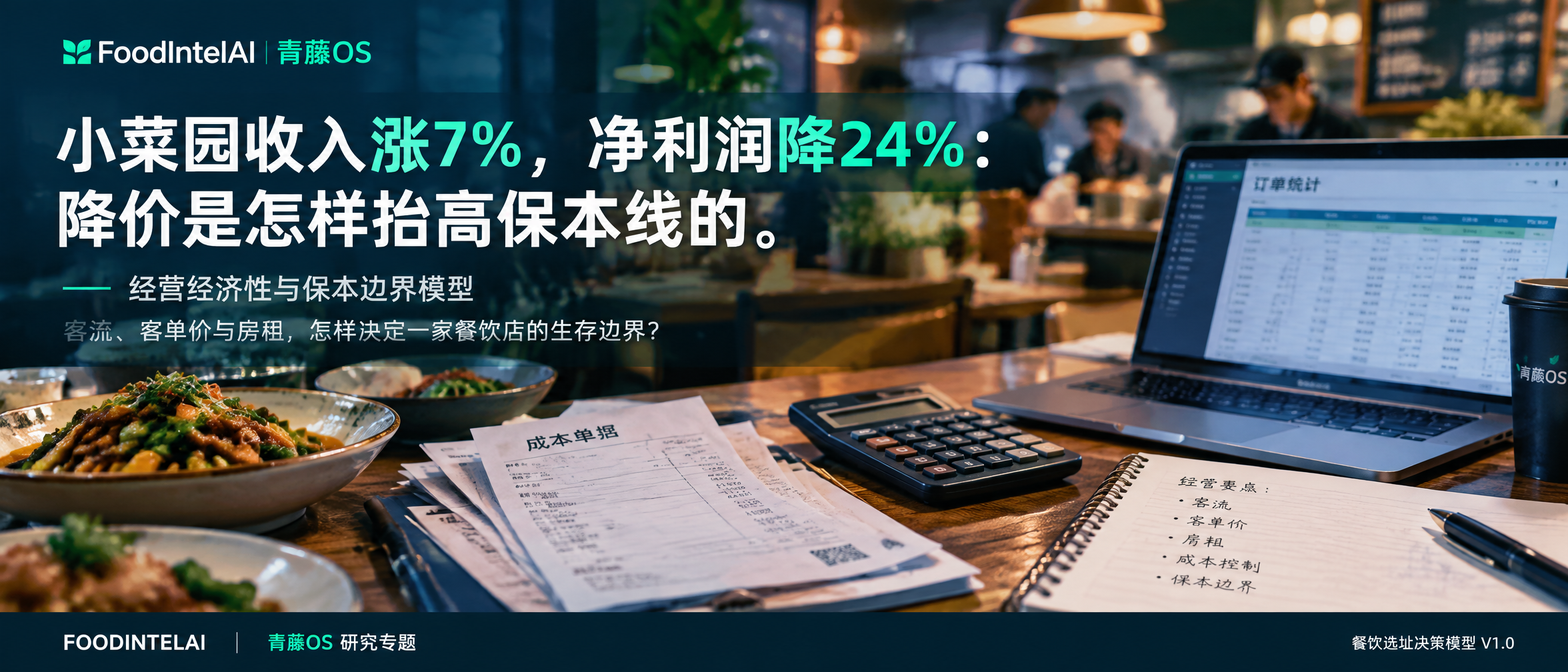 小菜园收入涨7%，净利润降24%：降价是怎样抬高保本线的